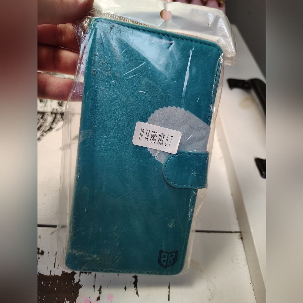 Teal iPhone 14 Pro Max 6.7 Inch Screen Wallet Case